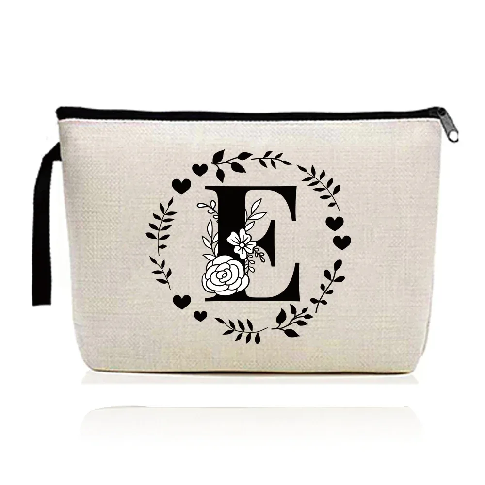 trousse de maquillage pour femmes, trousse à cosmétiques, série d'impression de lettres guirxiété, trousse de voyage, trousse de toilette en poudre, pochette pour dames