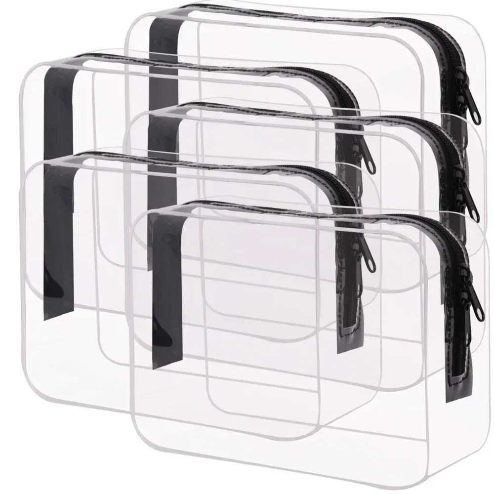 sac de maquillage transparent de grande capacité, portable, imperméable en pvc, sac de rangement pour articles de toilette de voyage, sac doux inodore pour un transport facile