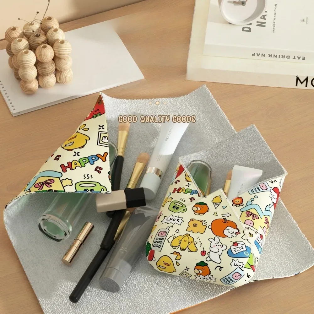 nouveau fantastique sac cosmétique pliant tissu magique cent patch tissu caméra pour ipad sac de rangement