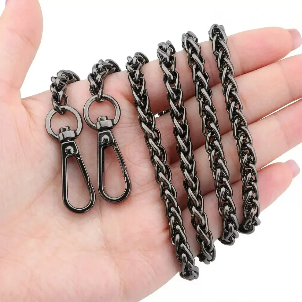 chaîne de sac en métal aluminium 40/120 cm, pièces de rechange et accessoires pour sacs à main, sacs à bandoulière pour femmes, sangles détachables diy faites à la main