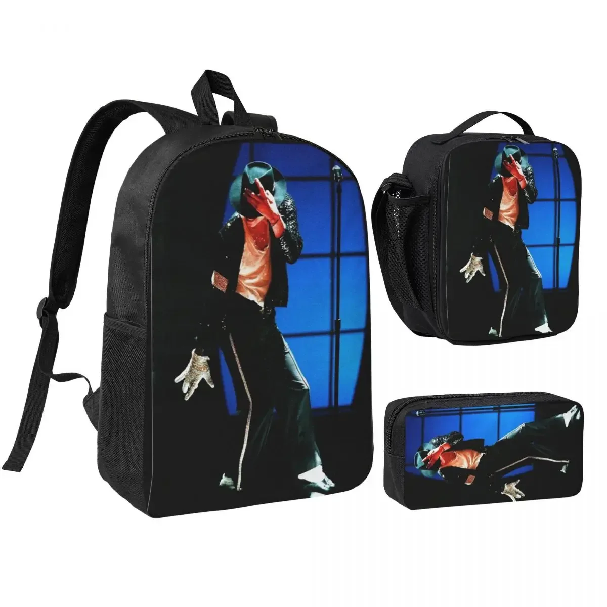sac à dos 3 pièces/ensemble 261 mj dangerous tour pour étudiant, sac à bandoulière, sac à déjeuner, trousse à crayons