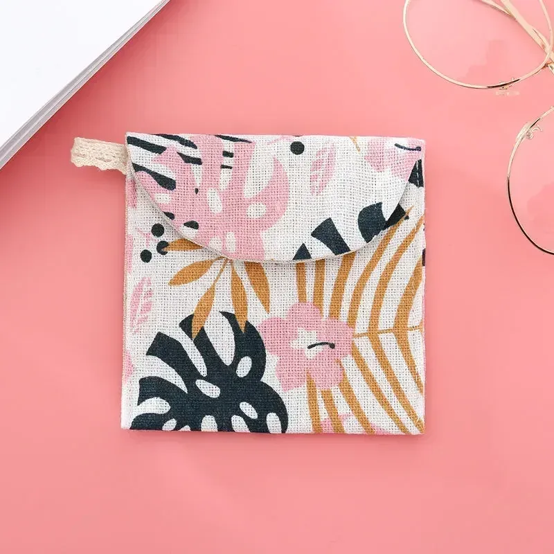 organisateur de cosmétiques pour femmes, sac de rangement pour serviettes hygiéniques, pochette de rangement pour maquillage, porte-monnaie et cartes, petite trousse de toilette pour filles et femmes