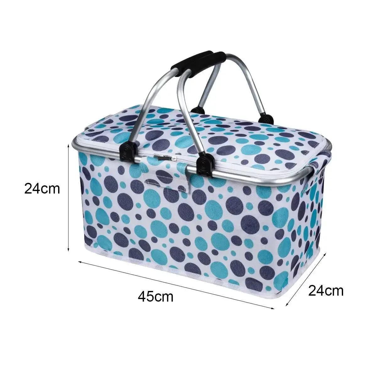 panier de pique-nique pliant multifonctionnel, sac à déjeuner pour la maison, sac de rangement étanche en tissu oxford à double usage pour l'extérieur