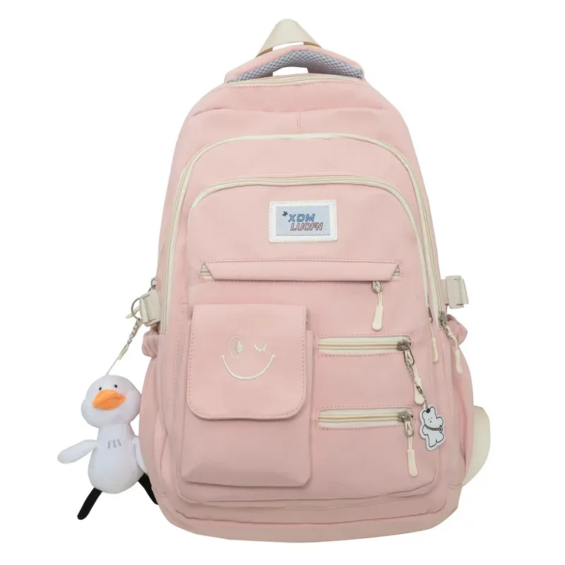 sac à dos en polaire de grande capacité pour filles, sacs à dos de voyage en plein air, grands sacs d'école, lettre, carillon de rue, mignon, nouveau