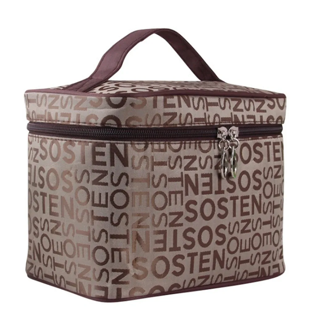 Sac à cosmétiques pliable avec lettres 2021, trousse de toilette étanche pour femmes, nécessaire de lavage, sac de rangement de voyage, sacs de maquillage professionnels CQ95