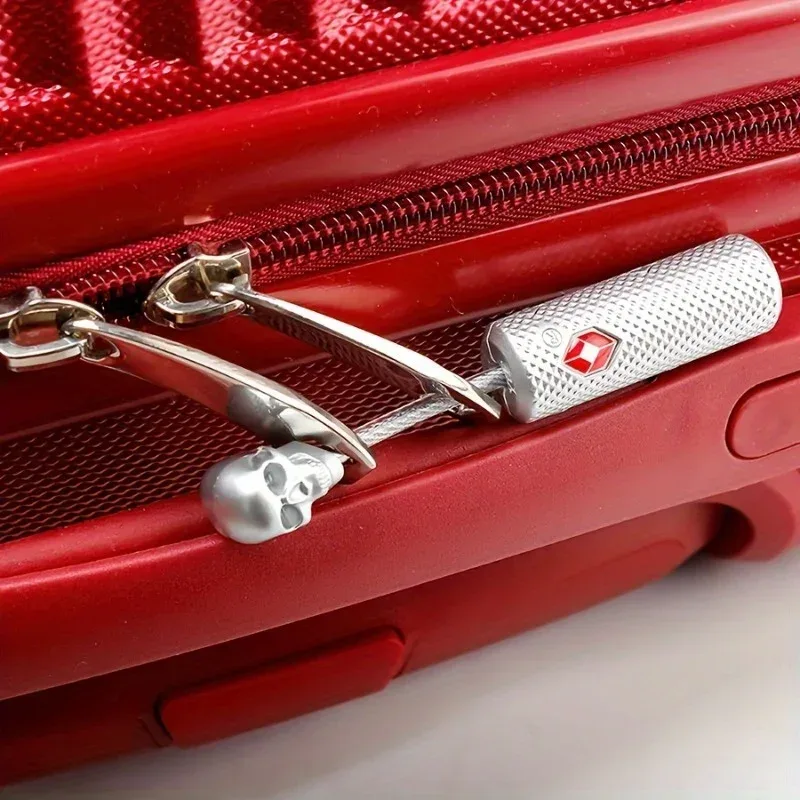 1pc Portable sécurité douane serrure à l'étranger douane dégagement chariot bagages valise sac à dos cadenas câble en acier