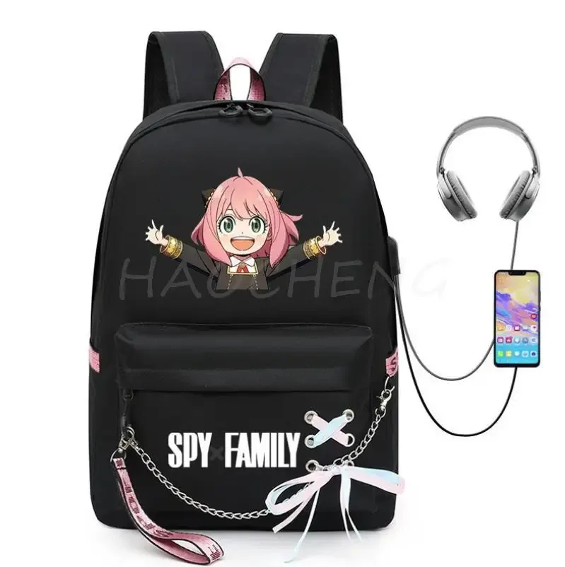 spy x family anya forger anime sac à dos pour femmes kawaii design étudiant école sac à bandoulière toile jeunesse voyage en plein air sac à dos