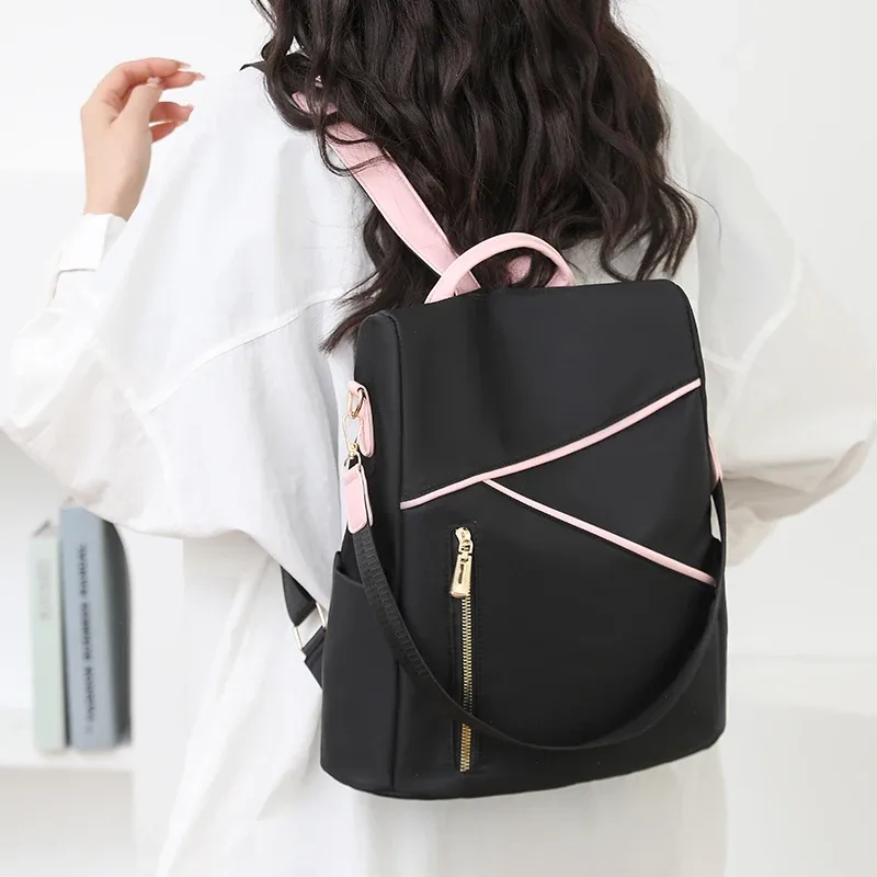 sac à dos antivol femme décontracté en nylon nouveau sac d'école 2025 mode grande capacité bandoulière sac à bandoulière mochila femenina
