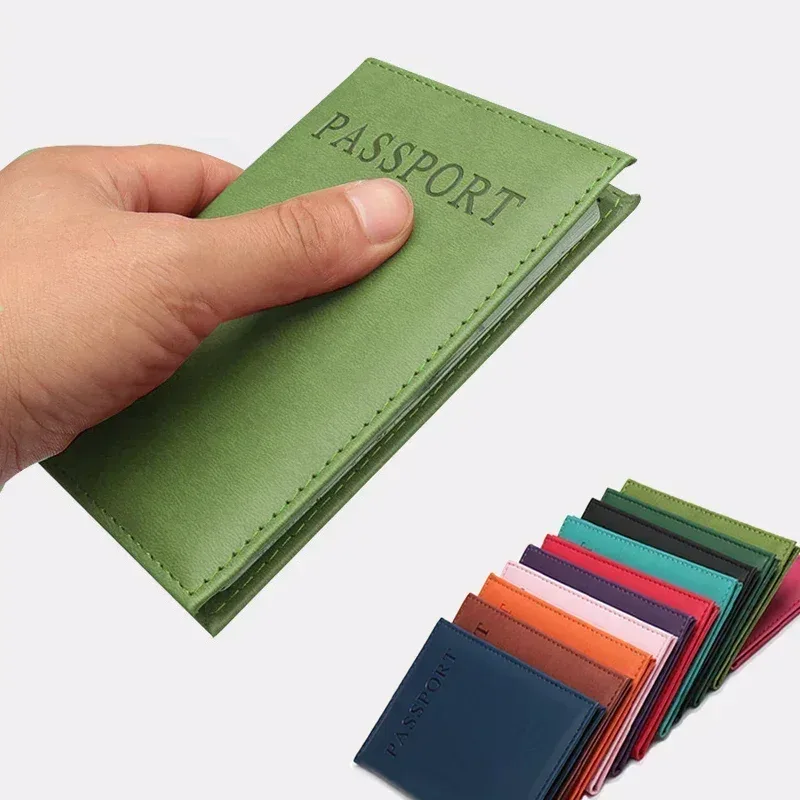 1PC mode nouveau PU femmes porte-passeport Couple modèles filles voyage passeport couverture unisexe porte-carte homme porte-carte portefeuille