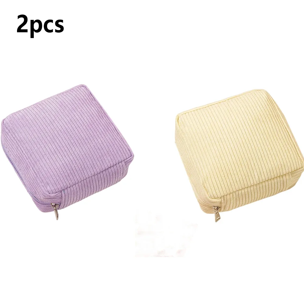 mini trousse de toilette, trousse d'urgence, trousse à cosmétiques esthétique, petite trousse de maquillage, trousse à serviettes hygiéniques en velours côtelé pour femmes