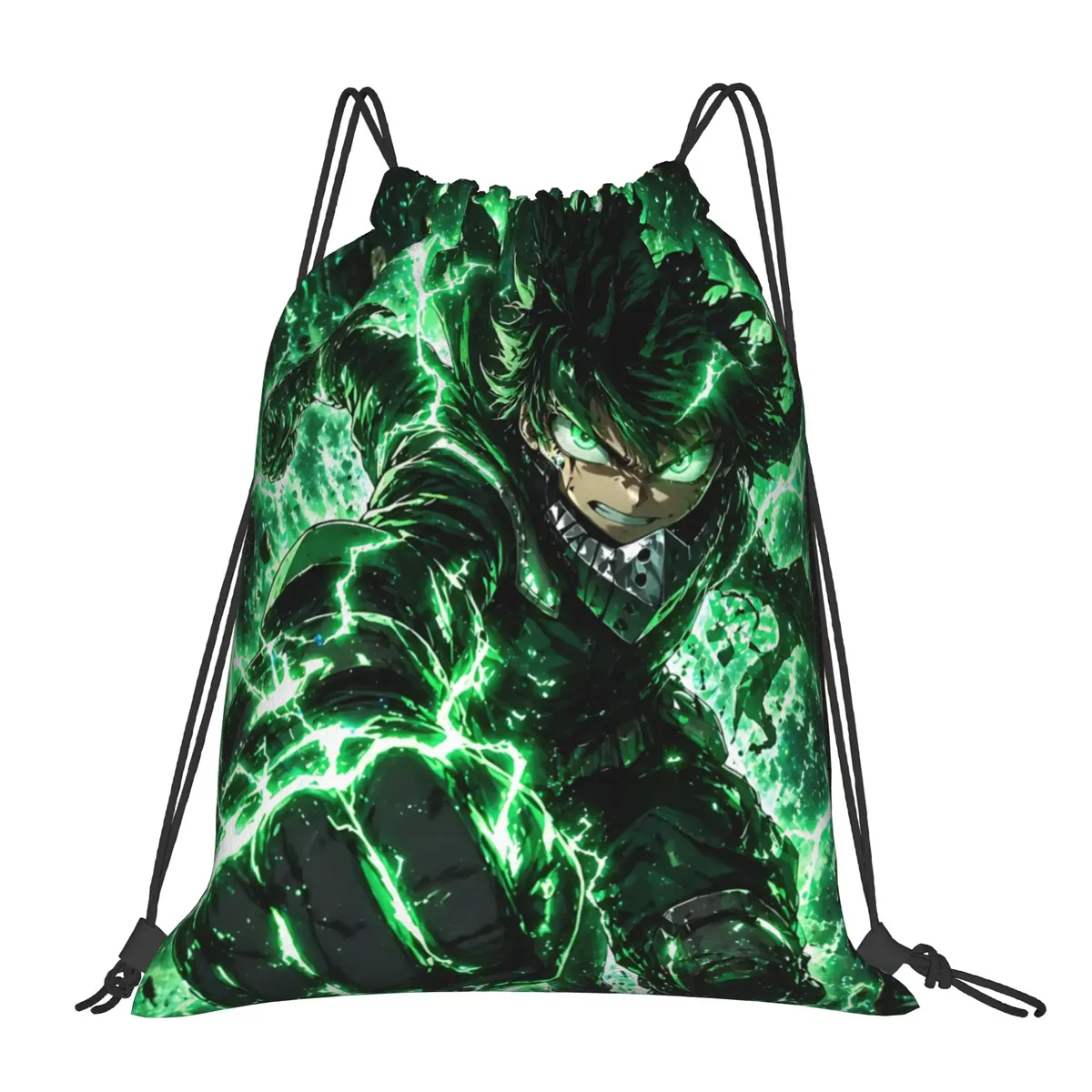 sac à cordon dark deku izuku midoriya my hero academia, sac à dos de rangement pour la gym, sac à chaussures pour l'école, 1 pièce