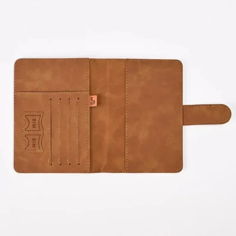 porte-passeport de voyage en cuir pu pour hommes et femmes, 10 couleurs, avec porte-cartes de crédit et étui de protection pour billets.