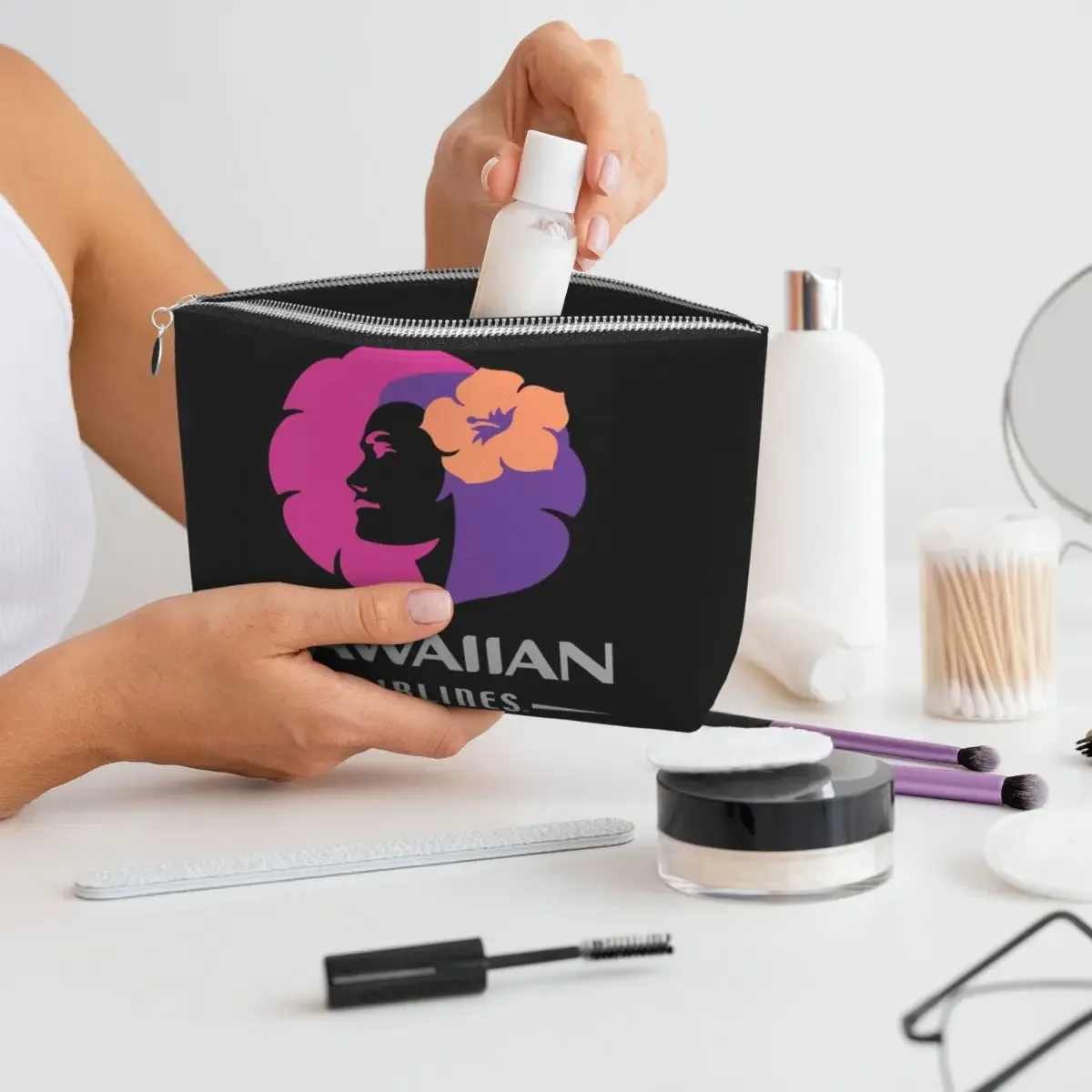 hawaiian airlines herc voyage fin du sud été vente femmes sac cosmétique voyage maquillage organisateur pochette de rangement de toilette