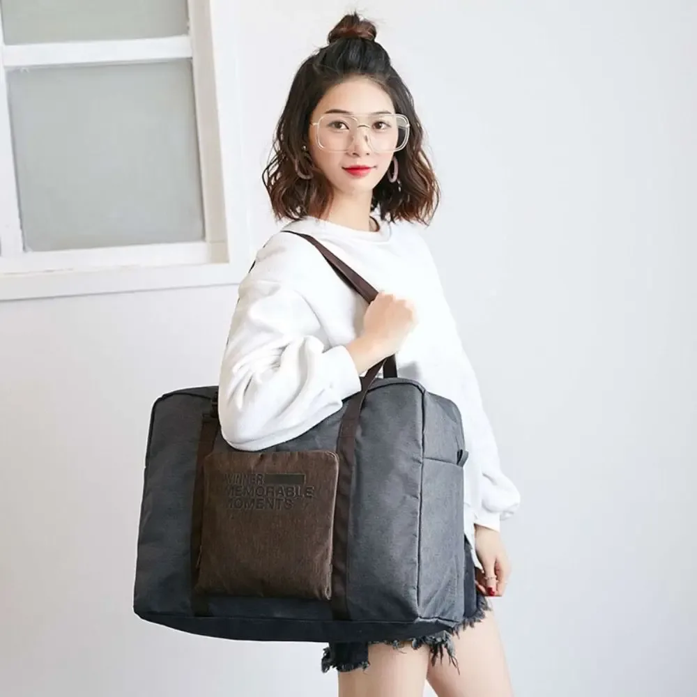 Sac d'organisation de vêtements pliable, sac polochon de voyage en tissu Oxford de grande capacité, sac à main de Fitness étanche, sac de bagage de voyage