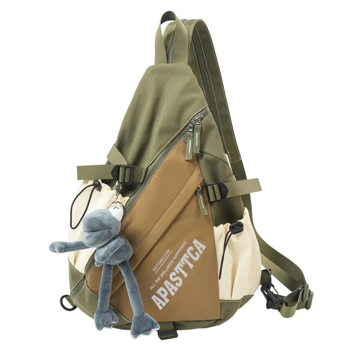 sac à dos de voyage et de camping en plein air, sac tactique multifonctionnel imperméable, sac bandoulière de moto, sac de poitrine de sport grande capacité