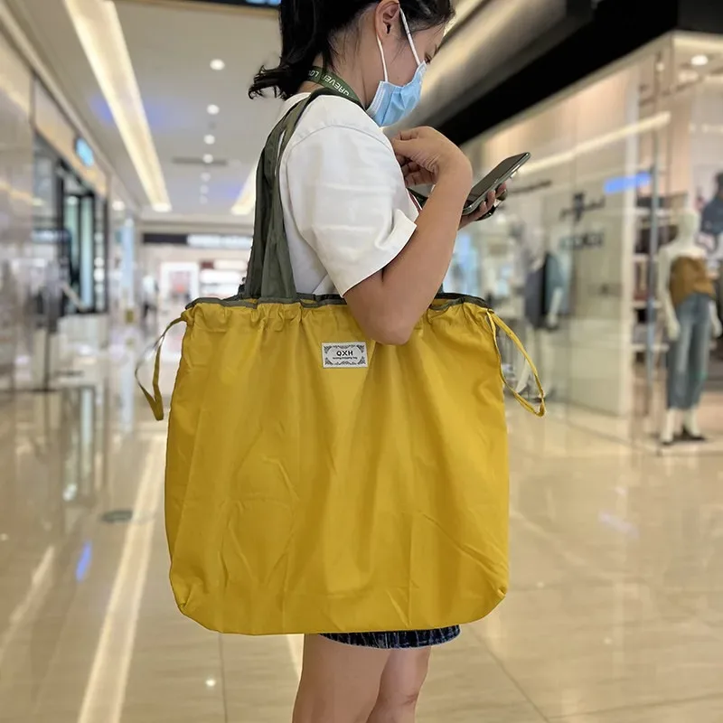 sac de courses pliable et portable, sac fourre-tout réutilisable et écologique, sac d'épicerie imperméable et tendance, sac de rangement de voyage