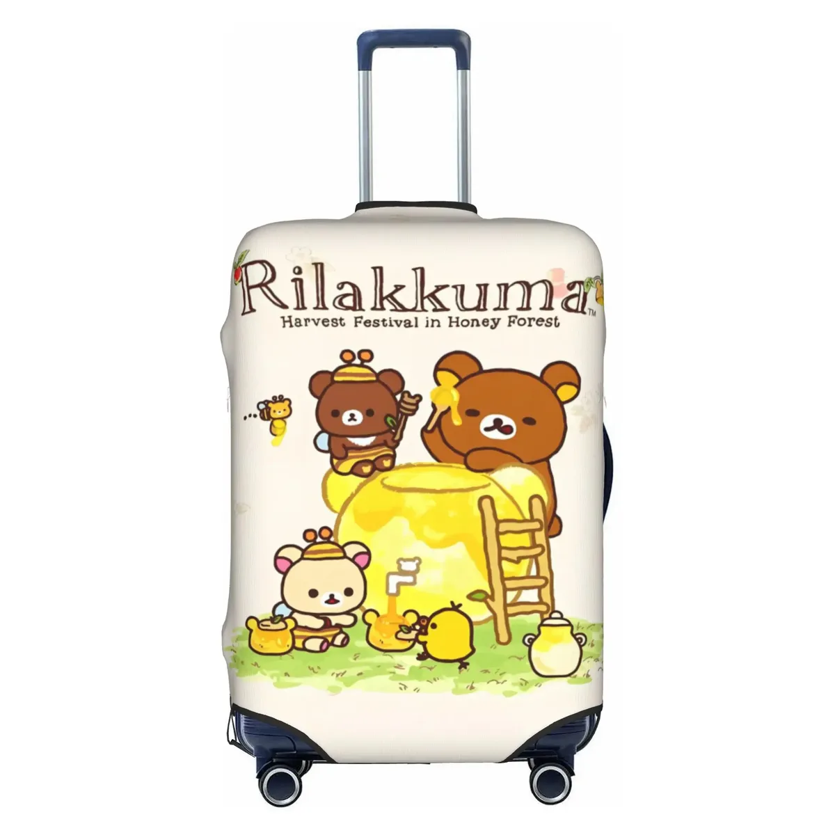 housse de valise personnalisée r-rilakkumas, housse de protection lavable pour bagages, motif ours de dessin animé mignon, pour 18-32 pouces