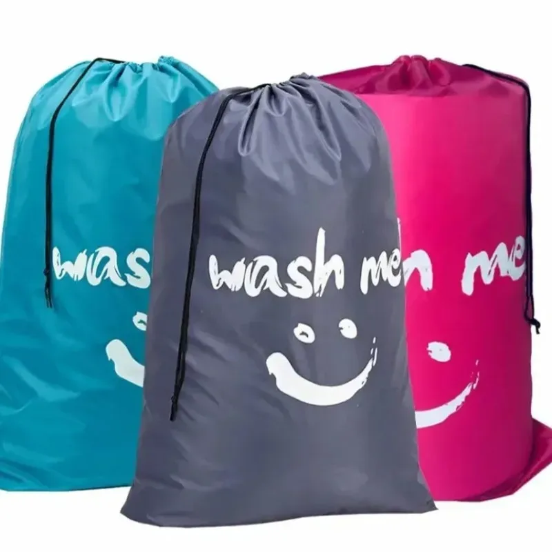 sac à linge domestique, pochette de rangement de voyage, lavable en machine, organisateur de vêtements sales, sac à cordon de lavage, sac de grande capacité