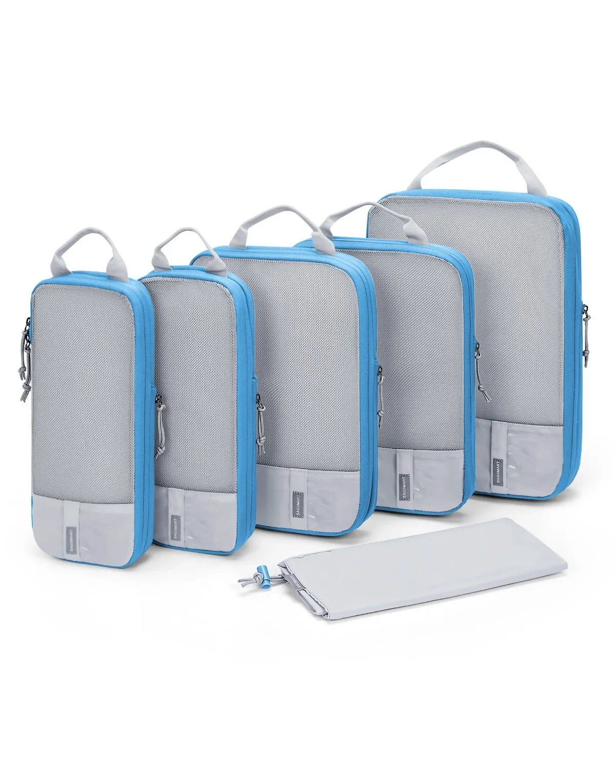 bagsmart-cubes d'emballage de compression pour voyage, sacs à bagages légers et durables, essentiels de voyage, ensemble de 6, 4/2