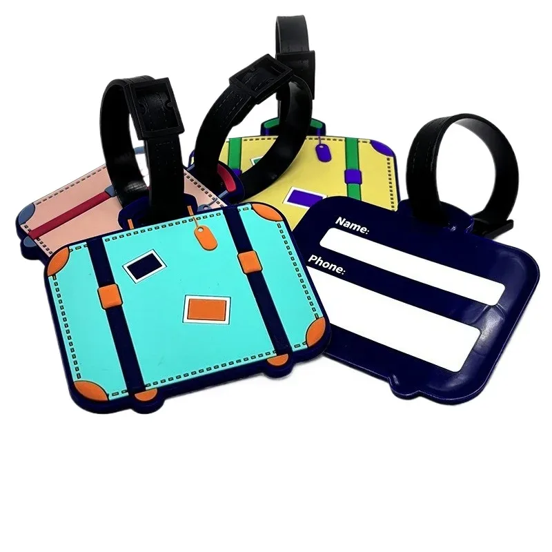 nouvelles étiquettes de bagages créatives en pvc, étiquette de valise, étiquettes de bagages mignonnes de dess