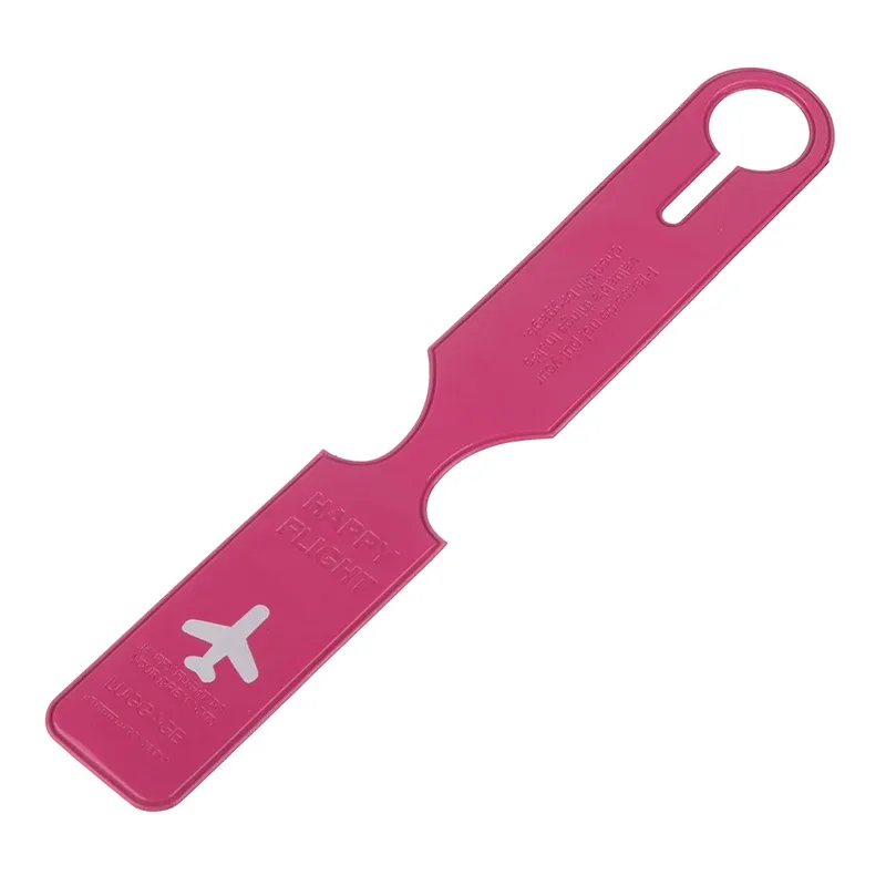 étiquettes de bagage mignonnes en pvc pour valise, avec identification de nom et adresse, accessoires pour avion