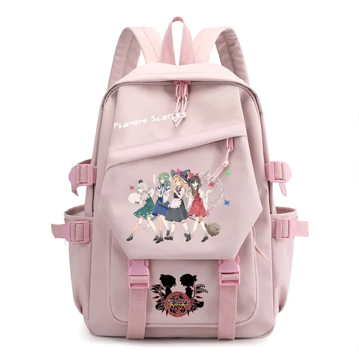 sac à dos touhou project sac à dos de voyage de grande capacité pour étudiants, imprimé dessin animé hakurei reimu kirisame marisa