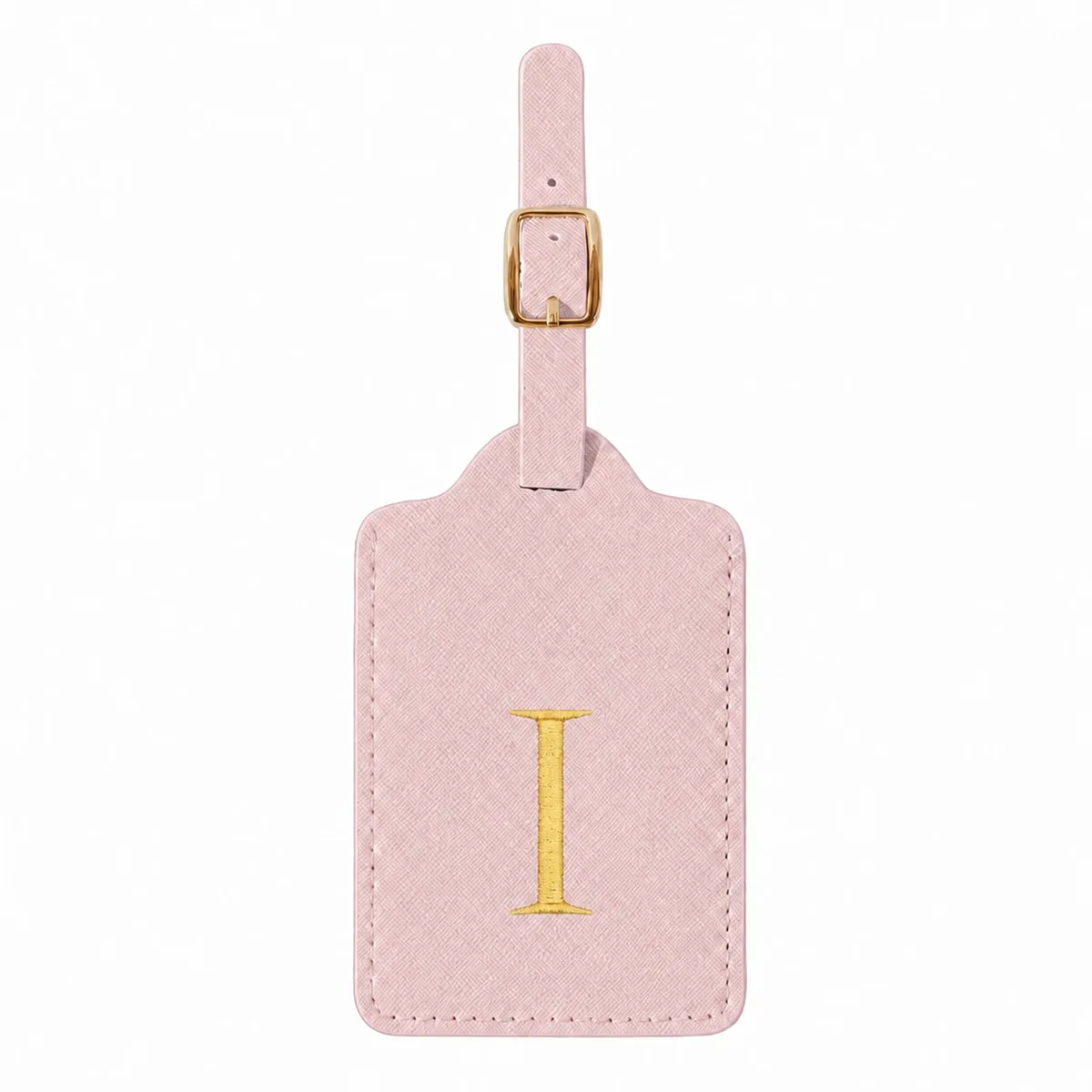 étiquette de bagage rose à 26 lettres, adaptée pour la plage, les vacances d'été, la rentrée scolaire et d'autres occasions.