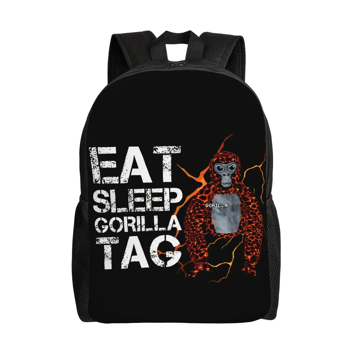 sac à dos eat sleep gorilla tag pour hommes et femmes, sac à dos décontracté pour le lycée, le travail, le quotidien, sac à bandoulière pour le collège, sac à bandoulière pour l'extérieur