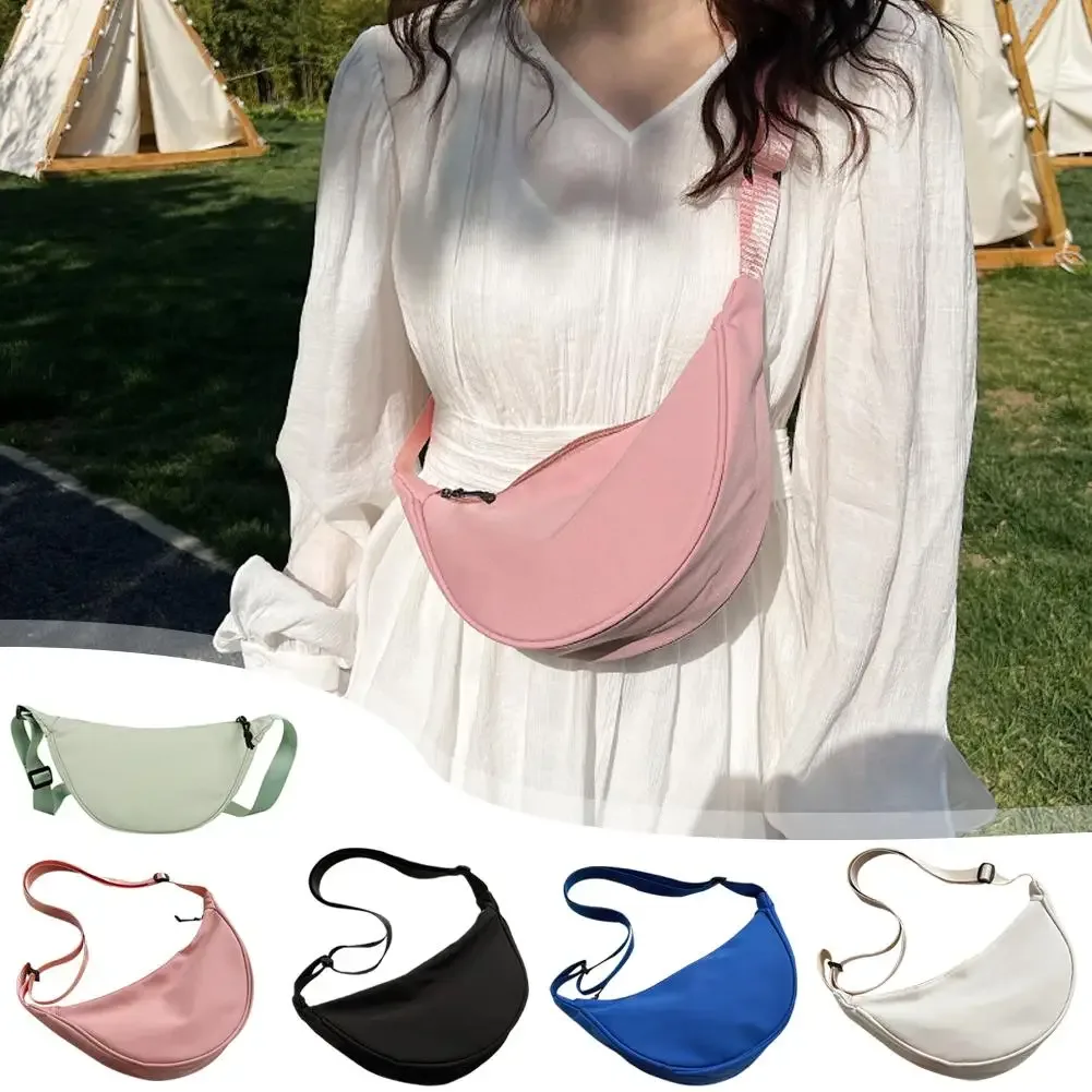 Sac à bandoulière en Nylon pour femmes, mode Portable décontracté Hobos Sport poitrine sac sous les bras étudiants forme de boulette épaule B X7R8