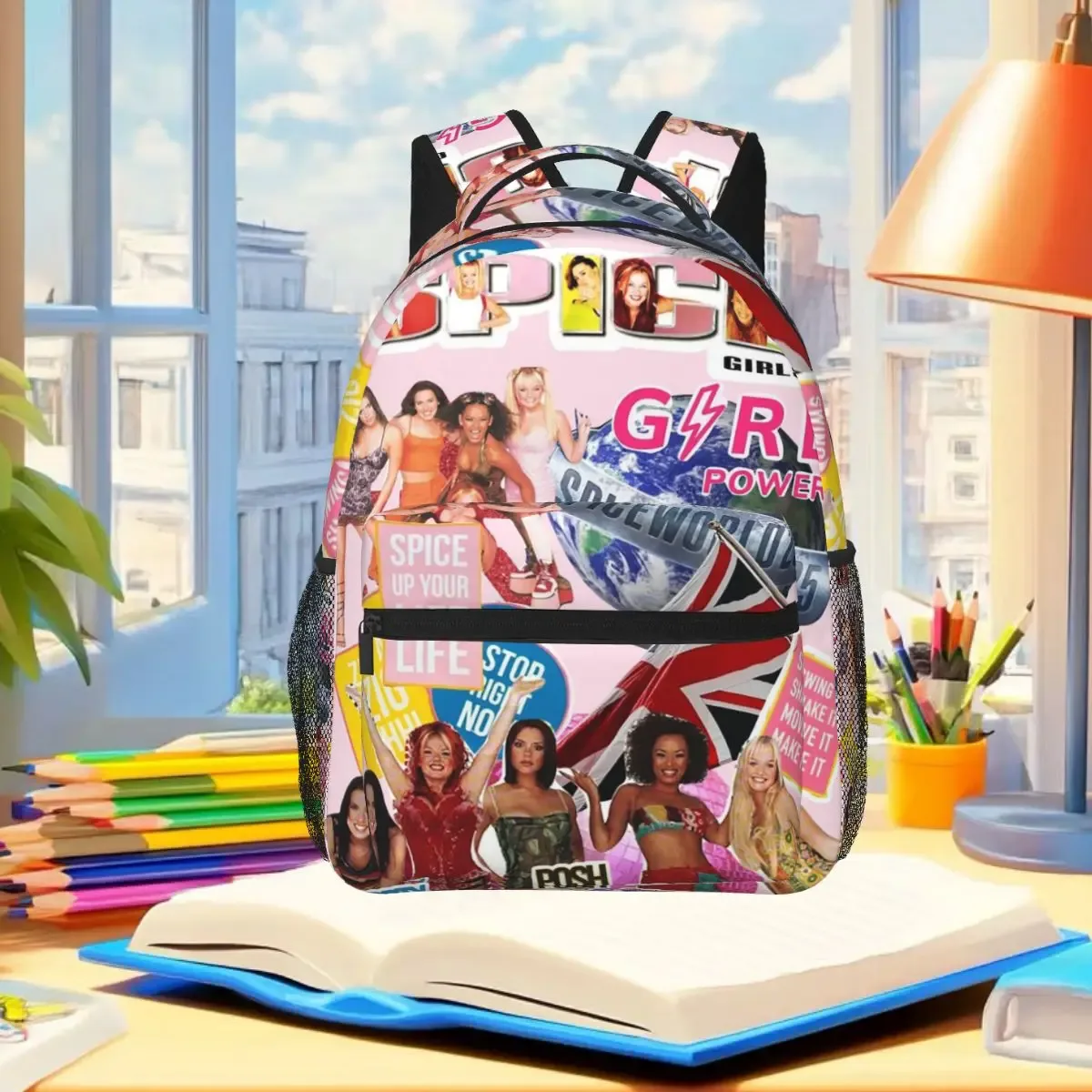 sac à dos classique des années 90 spice girls pop girl band, sac d'école, sac à dos de randonnée pour hommes et femmes, sac à dos à la mode, sacs à bandoulière