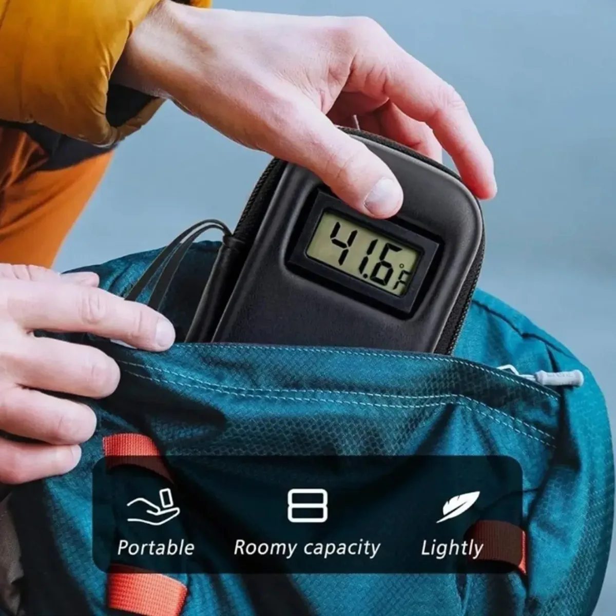 étui de voyage isotherme pour insuline avec affichage de la température, sac de rangement portable pour médicaments pour diabétiques avec 2 blocs réfrigérants