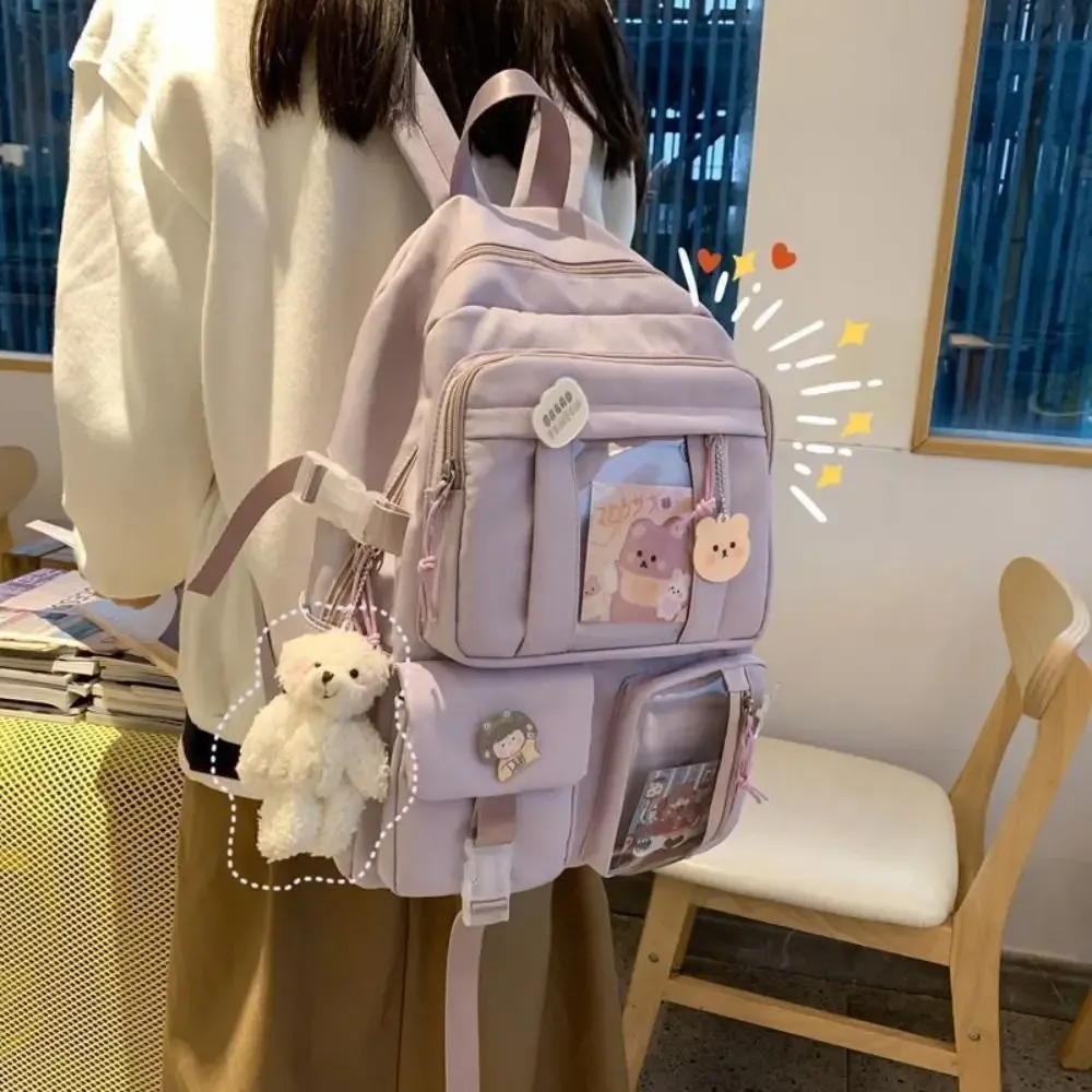 Sac à dos scolaire imperméable de haute qualité en nylon, grande capacité, pour étudiants
