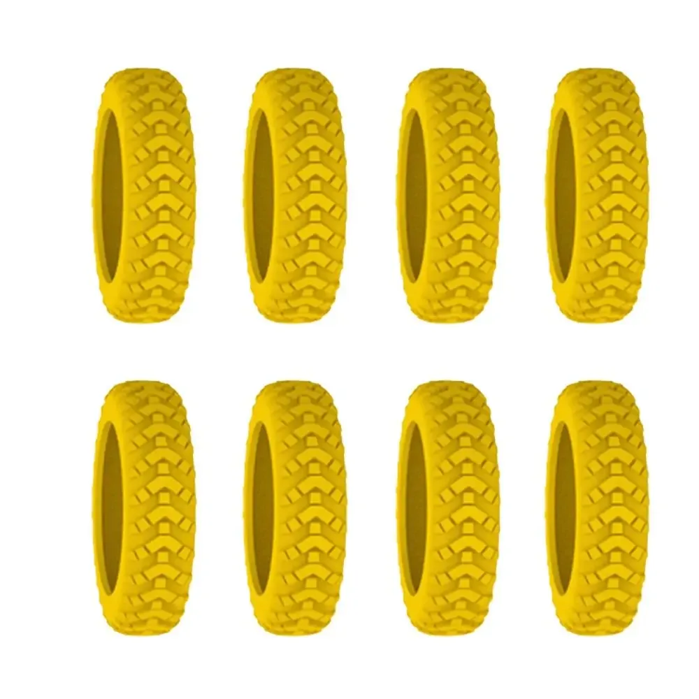 chaussures de roulette de bagage de voyage en silicone, son silencieux, pièces de valise, essieux, housse de protection de roues, ensemble de 8 pièces