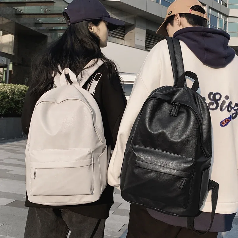 sac à dos femme en cuir pu de haute qualité sac d'école de grande capacité sac à dos pour ordinateur portable unisexe, sac à dos de voyage de mode sac à dos mochila