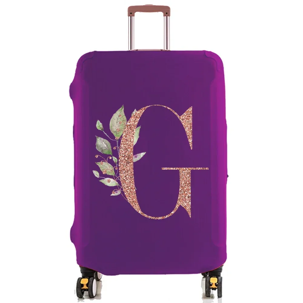 housse de protection pour bagages de 18 à 32 pouces, accessoires de voyage, tissu extensible illimité en or rose, housse anti-poussière, boîtier de chariot