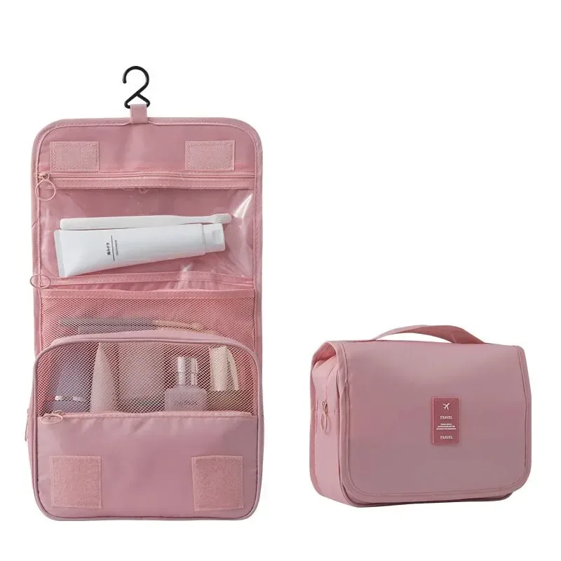 sac de maquillage suspendu multifonctionnel de voyage, avec sac lavable suspendu, sac de rangement portatif de séparation sèche et humide de grande capacité