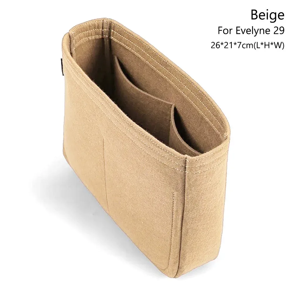 sac de rangement en feutre durable pour sac à main, organisateur de sac, doublure de sac, support de sac portable, sac interne pour evelyne 16/29/33