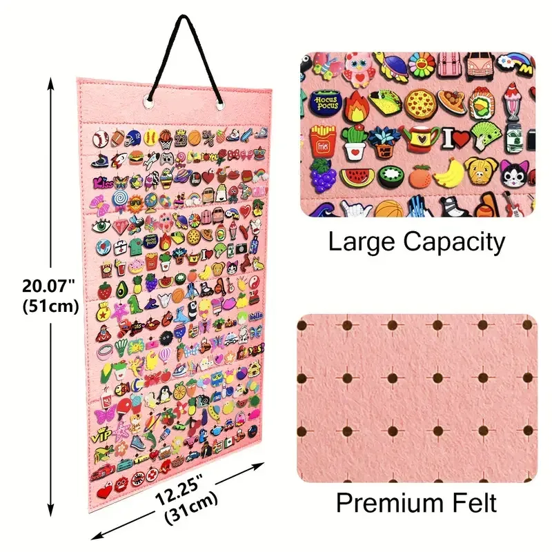 sac de rangement d'accessoires de chaussures en feutre, panneau d'affichage mural suspendu, organisateur polyvalent monté pour la maison, garde-robe et bureau