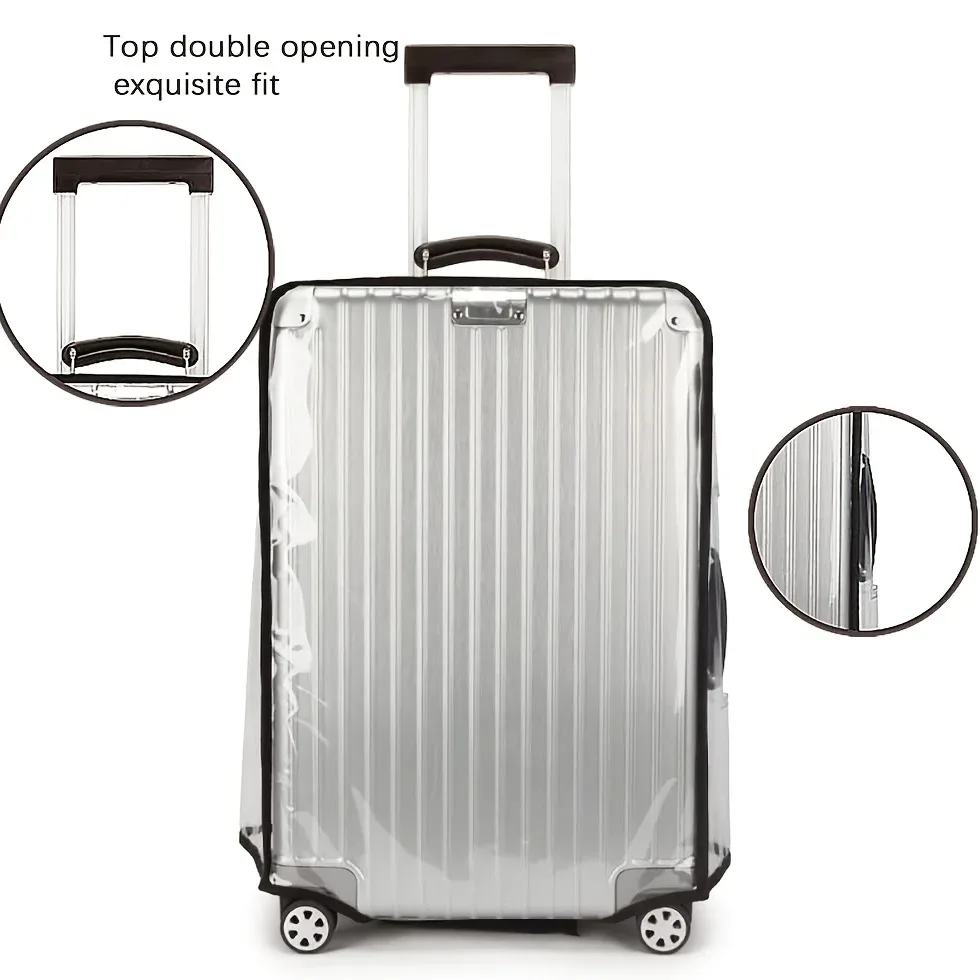 housse de protection transparente en pvc pour bagages, 1 pièce, protection universelle anti-poussière et anti-rayures pour valises de voyage de 20 à 28 pouces