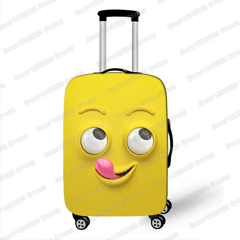 housse de valise imprimée expression drôle pour dames, housse de protection élastique pour bagages, housse anti-poussière