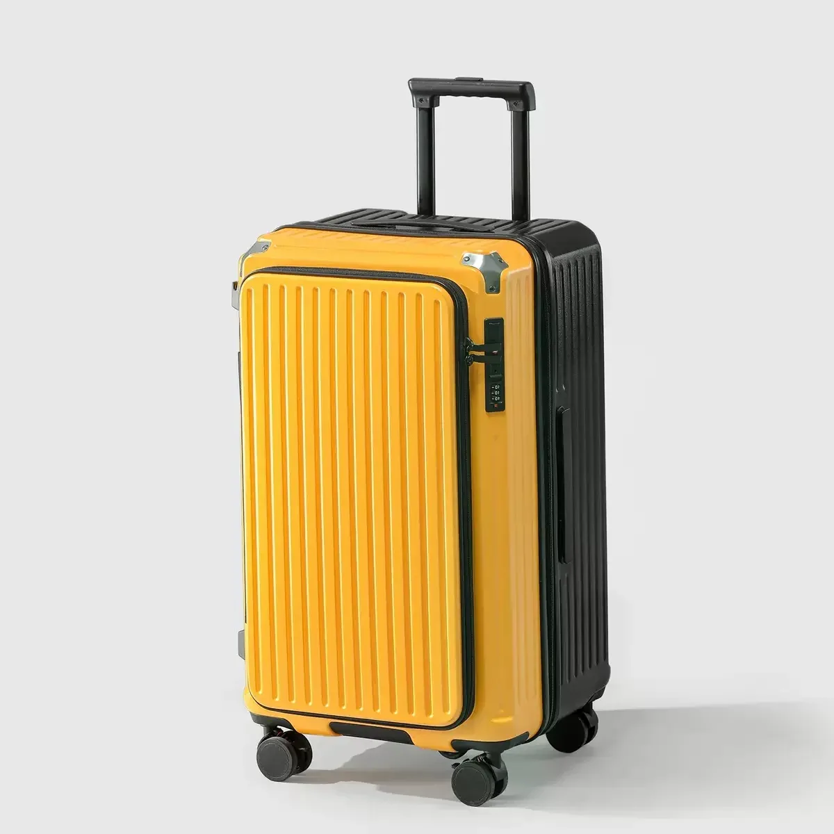 valise extensible multifonctionnelle de 20 pouces avec compartiment à ouverture frontale compatible avec la carte d'embarquement pour hommes et femmes