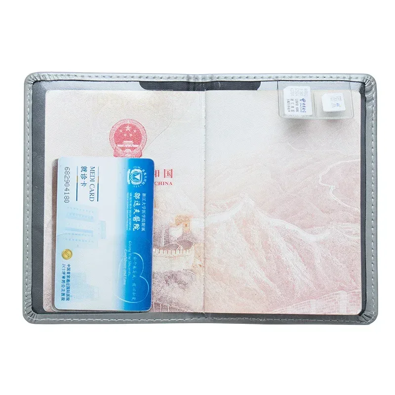 couverture de passeport en cuir pu pour hommes et femmes, porte-passeport de voyage avec porte-carte de crédit, étui portefeuille, étui de protection d'identité, 8 couleurs