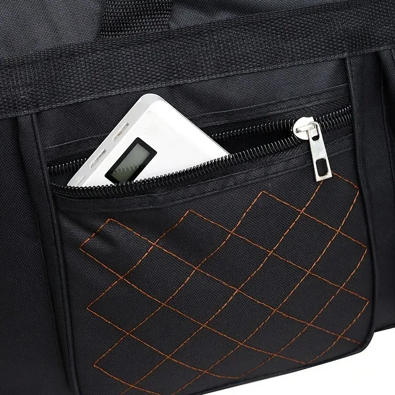 sac polochon de voyage de grande capacité, style décontracté, plusieurs compartiments et poches, parfait pour les courts voyages, sac de voyage sportif