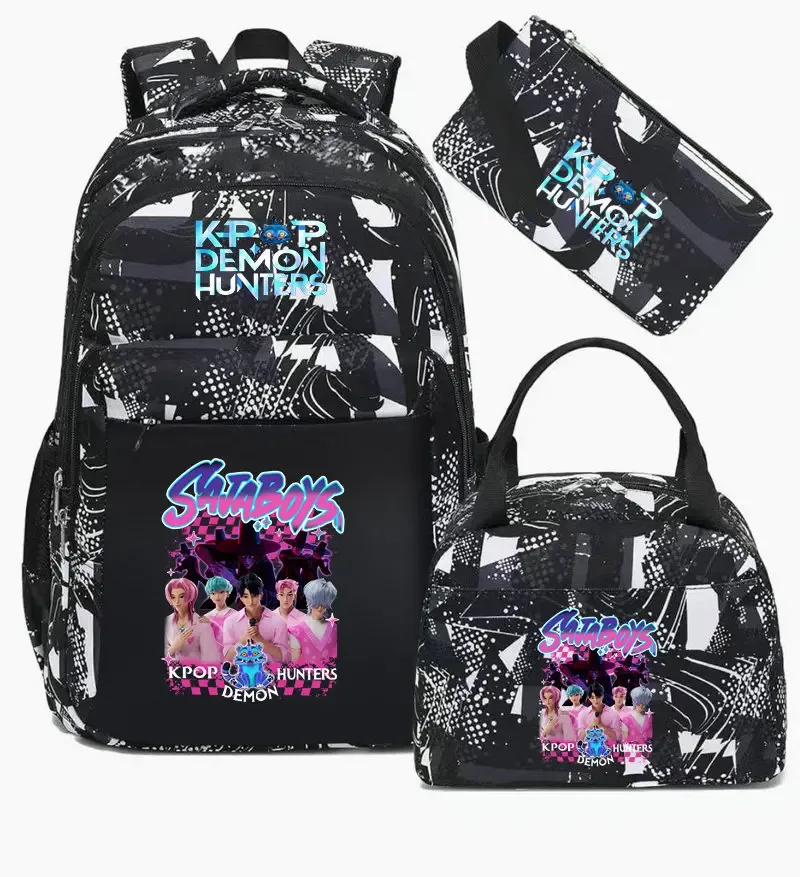 sacs d'école décontractés kpop demon hunter pour garçons et filles, sac à dos étanche de grande capacité pour ordinateur portable, sac à dos de voyage mochilas