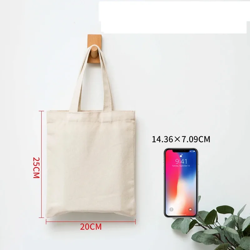 sac de courses réutilisable grande capacité pliant blanc sacs fourre-tout écologiques pliable toile épicerie sac à main pour femme sac à bandoulière