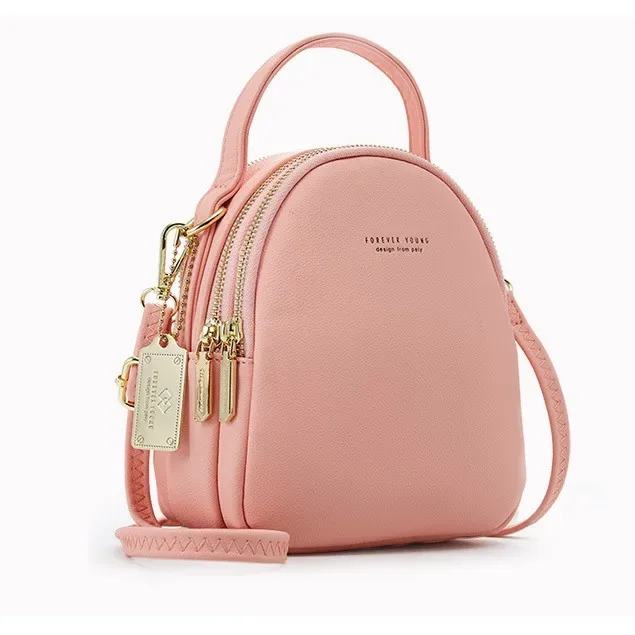 Sac à dos pour femme, petit sac carré en cuir PU, sac à main pour femme, sac à bandoulière multifonction de luxe, mini sac messager