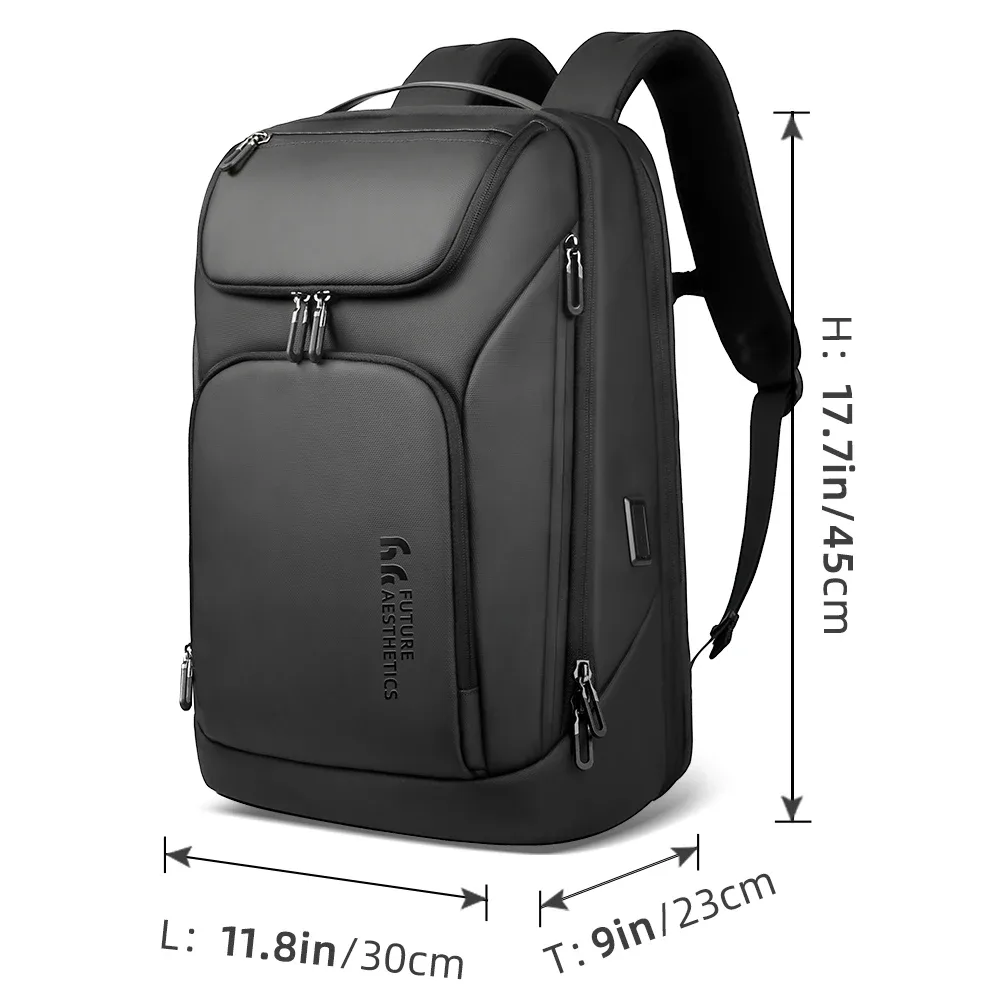 ian-sac à dos de voyage spacieux pour homme, sac à dos pour ordinateur portable 17.3 ", grande capacité, sacs à dos étanches avec usb, nouveauté