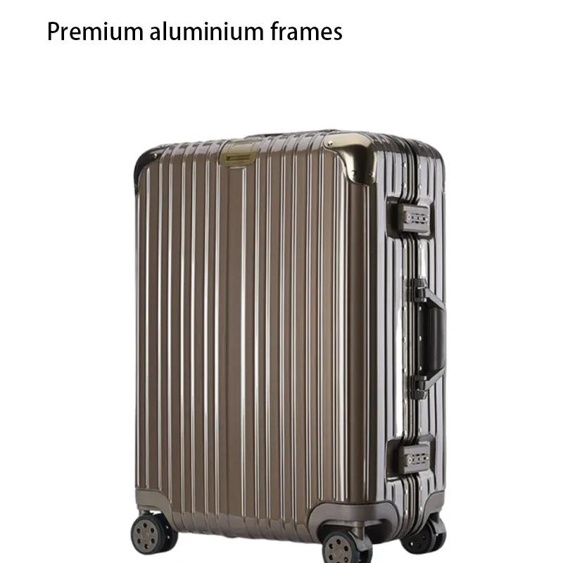 valise de voyage à cadre en aluminium épaissi 22/24/26/29 pouces, valise de 20 pouces, cabine de voyage, boîtier de chariot avec mot de passe en métal