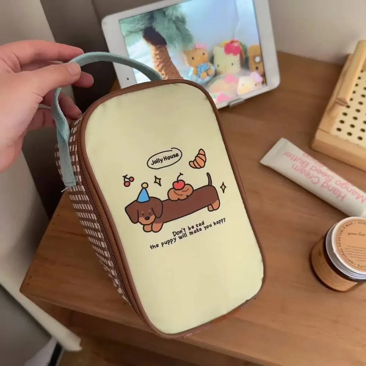 sac isotherme portable pour repas, en feuille d'aluminium épaisse, sac à main pour étudiants et travailleurs, sac de petit-déjeuner isolé, sac fourre-tout