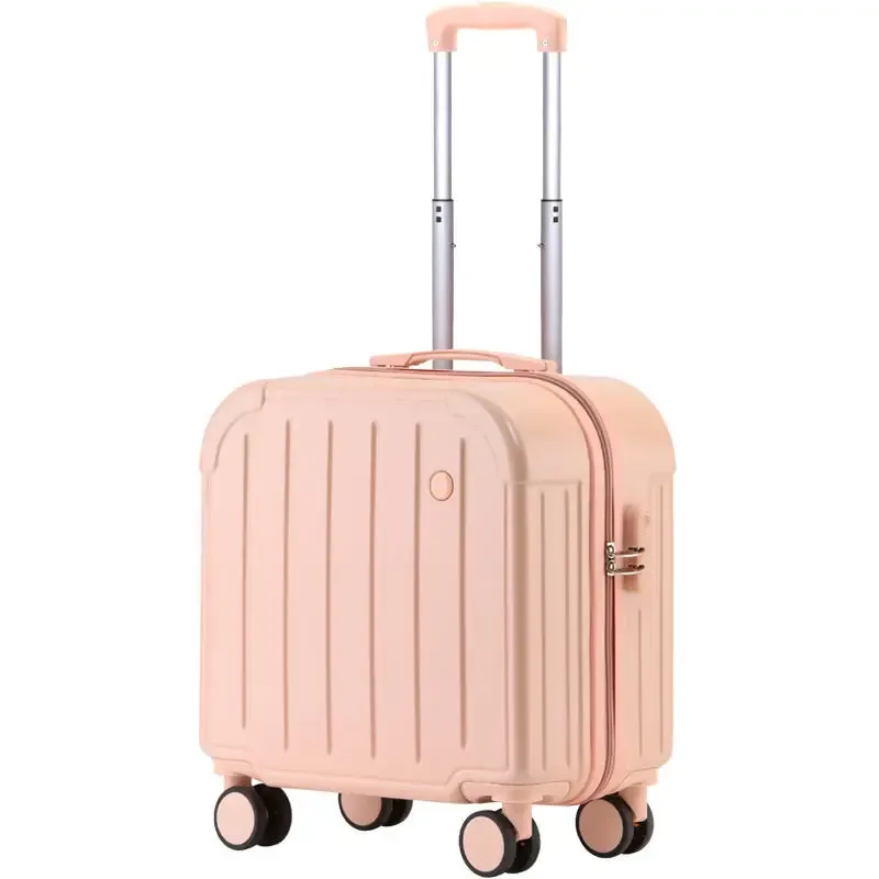 valise cabine 18 pouces, valise à roulettes légère avec serrure à combinaison et roues silencieuses